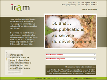 Iram 50 ans... de publications au service du d�veloppement